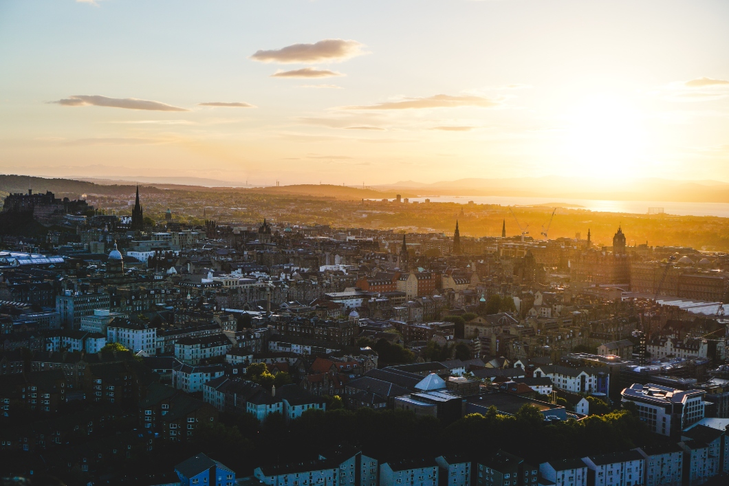 View of Edinburgh's Old Town from the Crags 