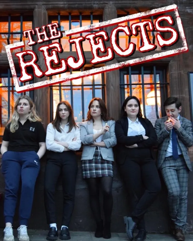 The Rejects poster at the Fringe, with Robyn Reilly (Mary King's Close tour actor). 